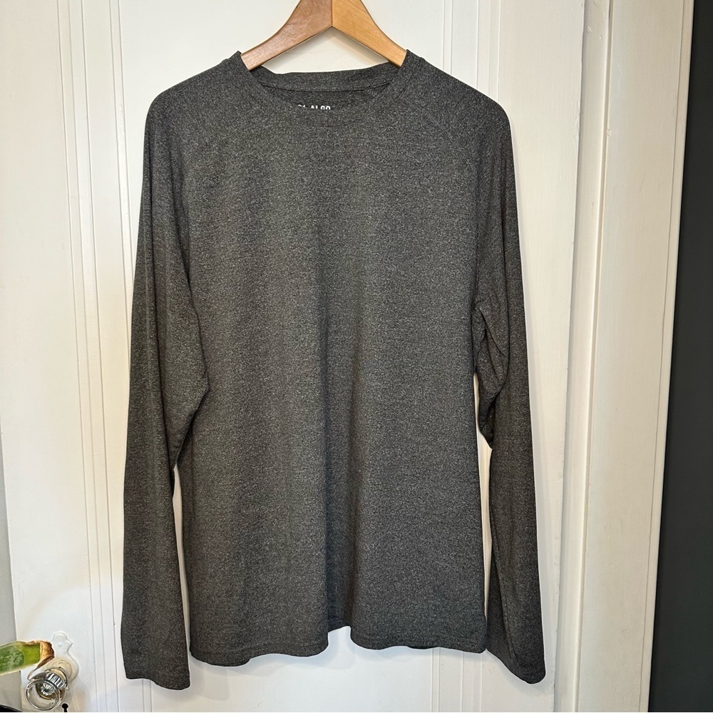 Men's 01.ALGO UV SPF 40 Moisture Wicking Performance Shirt LS Gray Size XL